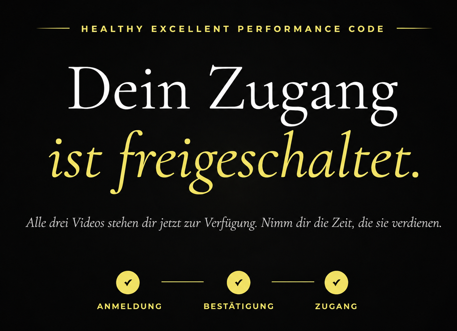Zugang freigeschalten